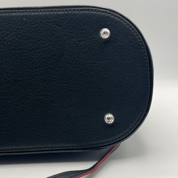 City Block Collection Brighton Black Leather Python Frame Purse Shoulder Strap - Picture 11 of 16